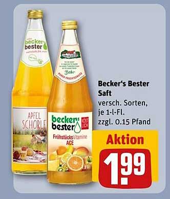 Becker's Bester Saft - Apfel Schorle & Frühstücks-Vitamine ACE