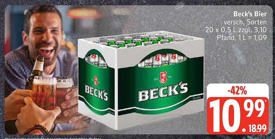 Beck's Bier - 20 x 0,5 L (verschiedene Sorten)