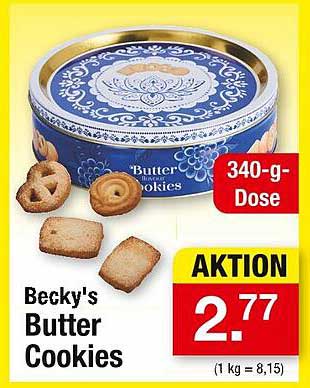 Becky's Butter Cookies 340-g Dose