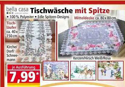 bella casa Tischwäsche mit Spitze