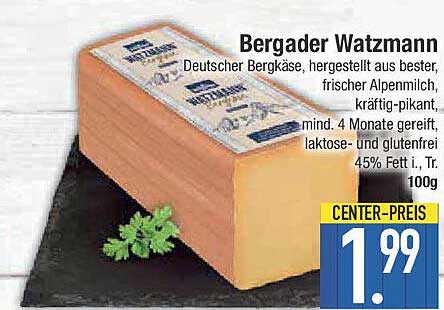 Bergader Watzmann – Deutscher Bergkäse aus bester Alpenmilch