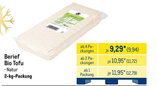 Berief Bio Tofu - Natur, 2-kg-Packung