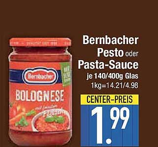 Bernbacher Pesto oder Pasta-Sauce je 140/400g Glas