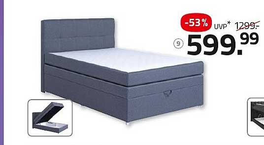 Bett mit Stauraum in Grau - Komfort und Stil vereint