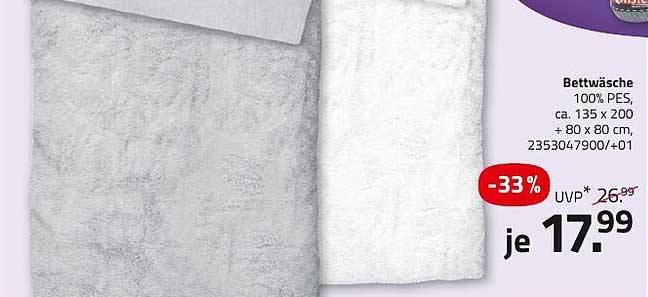 Bettwäsche 100% PES, ca. 135 x 200 + 80 x 80 cm