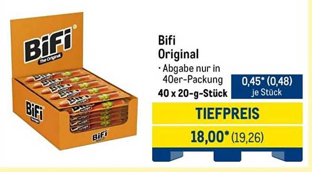 Bifi Original – 40er-Packung im METRO-Prospekt