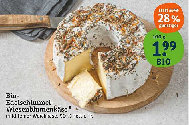 Bio-Edel-Schimmel-Wiesenblumenkäse 5 – mild-feiner Weichkäse