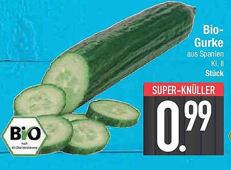 Bio-Gurke aus Spanien, Kl. II, Stück