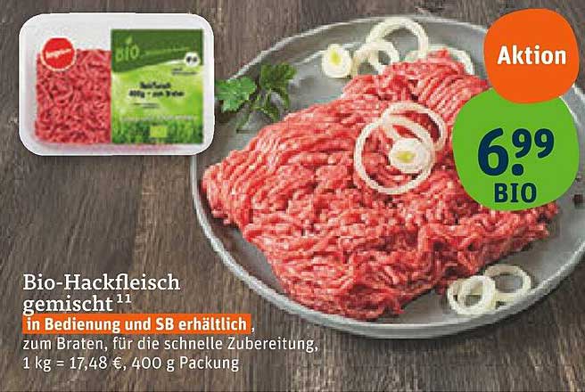 Bio-Hackfleisch gemischt in 400 g Packung