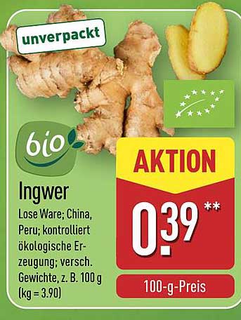 Bio Ingwer - Unverpackt zum Schnäppchenpreis