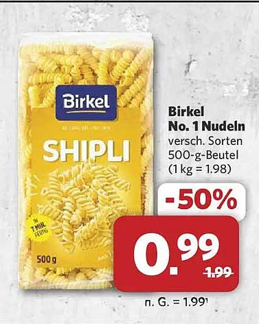Birkel No. 1 Nudeln versch. Sorten 500-g-Beutel