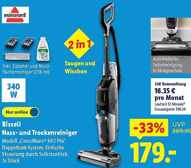Bissell Nass- und Trockenreiniger Modell „CrossWave® HF2 Pro®“