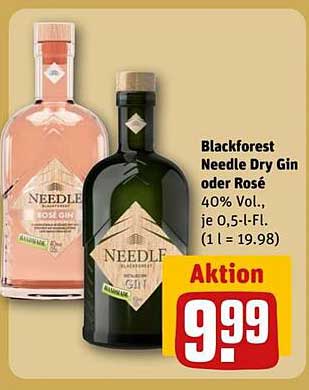 Blackforest Needle Dry Gin oder Rosé 0,5 l