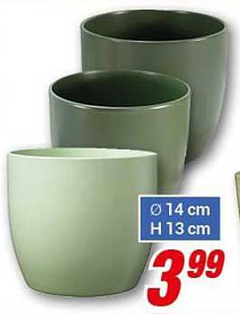 Blumentopf-Set 3-teilig Ø 14 cm, H 13 cm