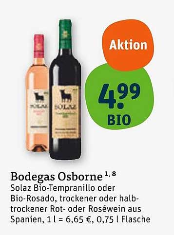 Bodegas Osborne - Solaz Bio-Tempranillo oder Bio-Rosado