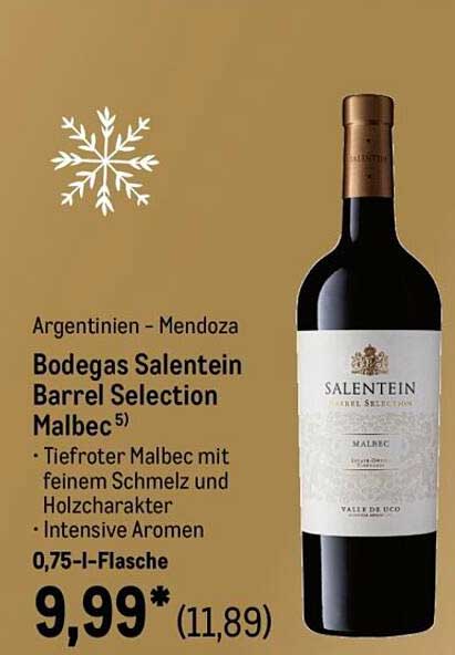 Bodegas Salentein Barrel Selection Malbec