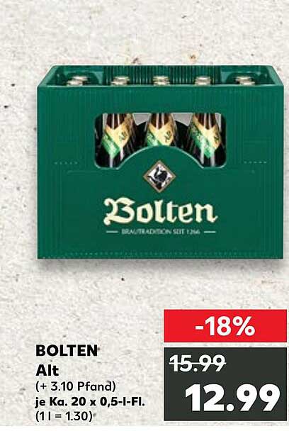 BOLTEN Alt 20 x 0,5 l Flasche - Jetzt im Kaufland-Prospekt!