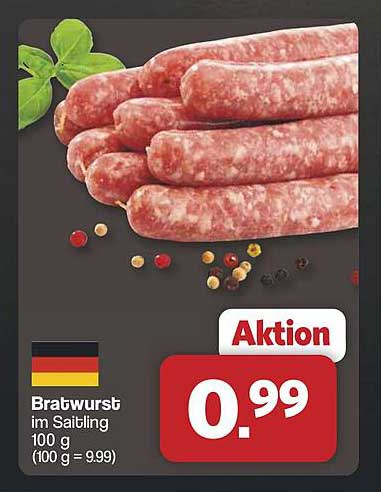 Bratwurst im Saitling 100 g - Aktion