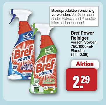 Bref Power Reiniger - Verschiedene Sorten 750/1000-ml-Flasche