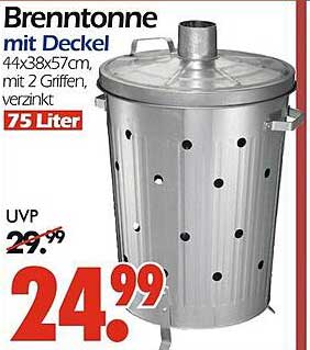 Brenntonne mit Deckel 75 Liter - Jetzt nur 24,99 €