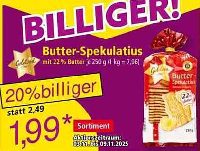 Butter-Spekulatius mit 22% Butter 250 g