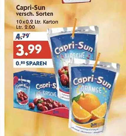 Capri-Sun verschieden Sorten 10 x 0,2 Ltr. Karton