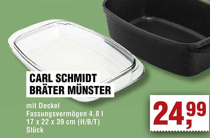 CARL SCHMIDT BRÄTER MÜNSTER mit Deckel, Fassungsvermögen 4,8 l