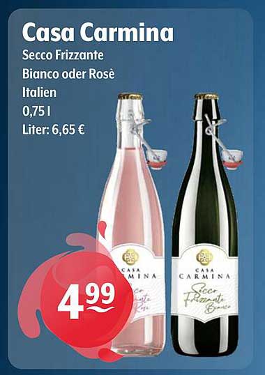 Casa Carmina Secco Frizzante Bianco oder Rosé 0,75l