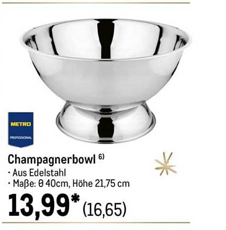 Champagnerbowl aus Edelstahl