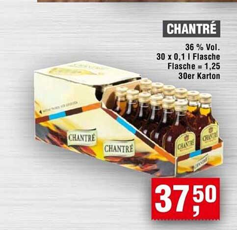 CHANTRÉ 36 % Vol – 30 x 0,1 l Flasche