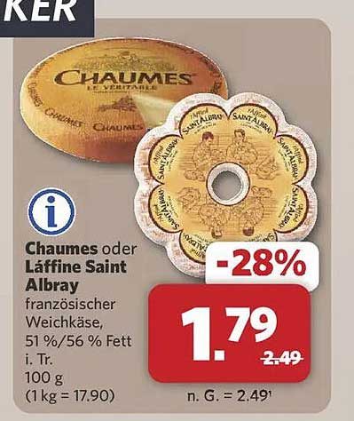Chaumes oder Laffiné Saint Albray - Französischer Weichkäse