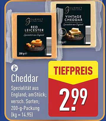Cheddar Spezialität aus England - Red Leicester und Vintage Cheddar