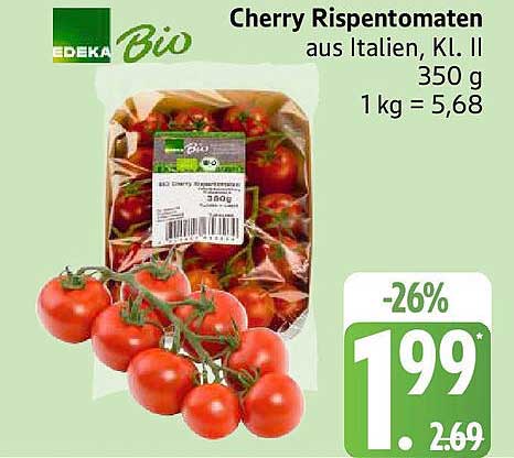 Cherry Rispentomaten aus Italien, Kl. II - 350 g