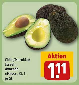 Chile/Marokko/Israel: Avocado »Hass«, Kl. I, je St.