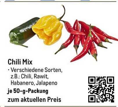 Chili Mix - Verschiedene Sorten