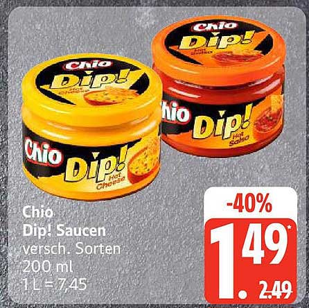 Chio Dip! Saucen verschiedene Sorten 200 ml