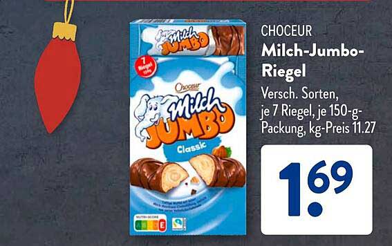 Chocoeur Milch-Jumbo-Riegel