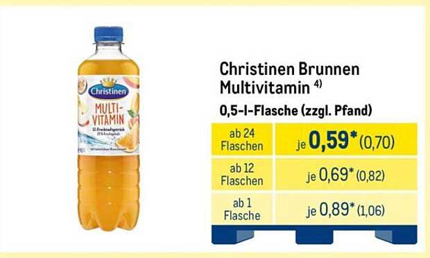 Christinen Brunnen Multivitamin 0,5-Liter-Flasche (zzgl. Pfand)