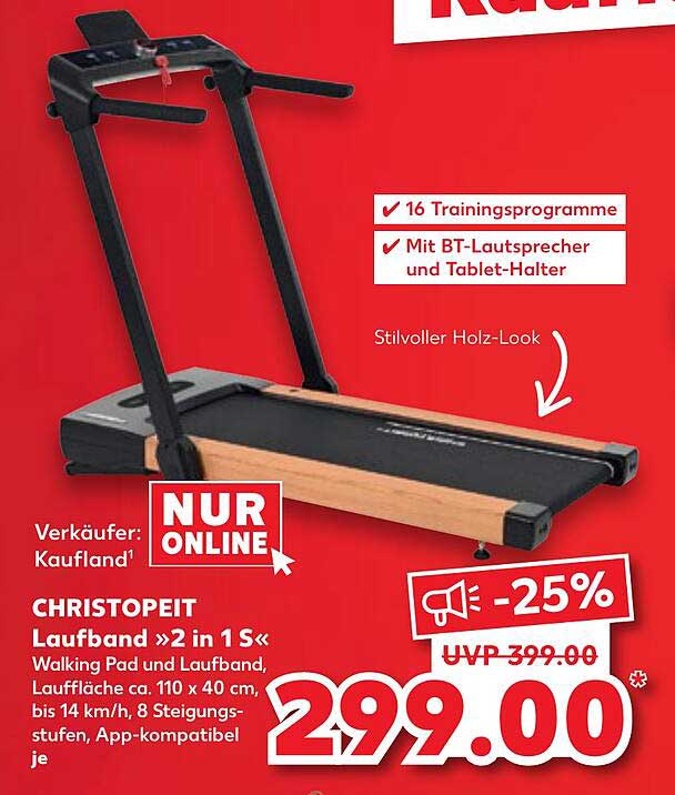 CHRISTOPEIT Laufband »2 in 1 S«