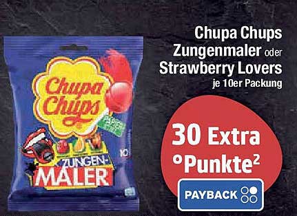 Chupa Chups Zungenmaler oder Strawberry Lovers 10er Packung