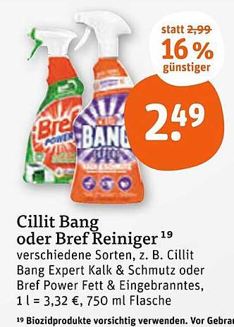 Cillit Bang oder Bref Reiniger – 16% günstiger!