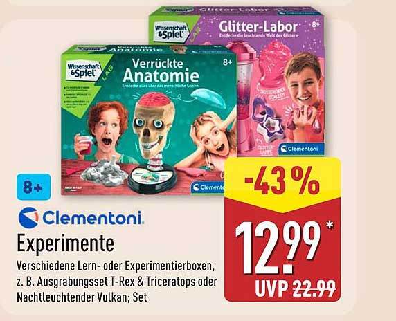 Clementoni Experimente – Verrückte Anatomie und mehr