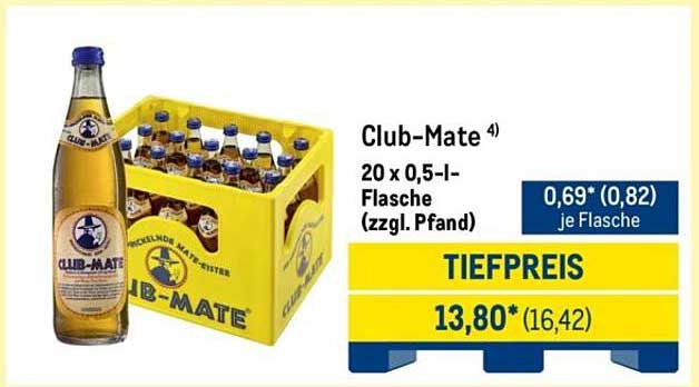 Club-Mate 20 x 0,5-l-Flasche (zzgl. Pfand)