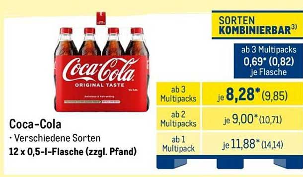 Coca-Cola 12 x 0,5-l-Flasche (zzgl. Pfand)