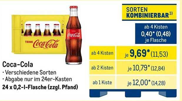 Coca-Cola 24 x 0,2-L-Flasche (zzgl. Pfand)