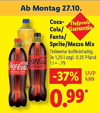 Coca-Cola/Fanta/Sprite/Mezzo Mix - Ab Montag 27.10.