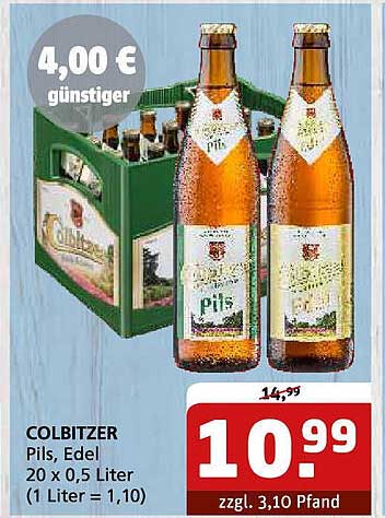 COLBITZER Pils, Edel 20 x 0,5 Liter