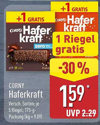 CORNY Haferkraft – 5 Riegel + 1 gratis