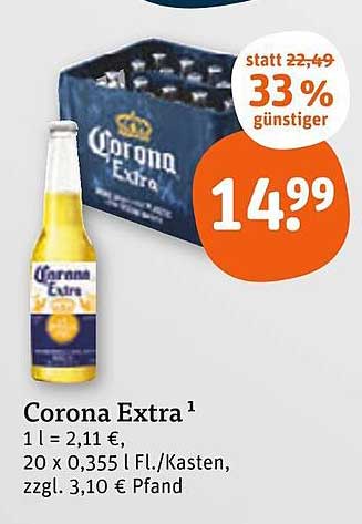 Corona Extra 20 x 0,355 l - Über 33% günstiger!