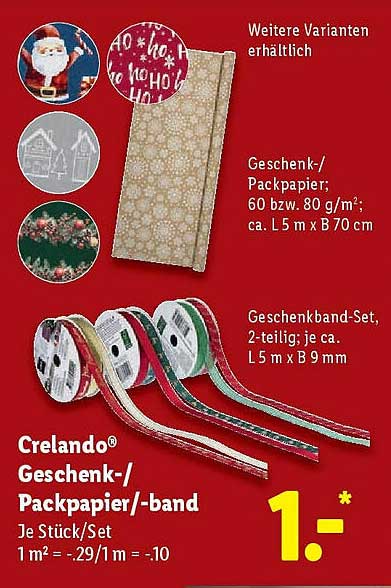 Crelando® Geschenk-/Packpapier/-band